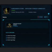 Load image into Gallery viewer, Subscribers Store - Overlord Stinger Armor Set