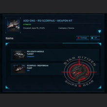 Load image into Gallery viewer, RSI Scorpius - Weapon Kit-Lesath Missile Turret | Space Foundry Marketplace.