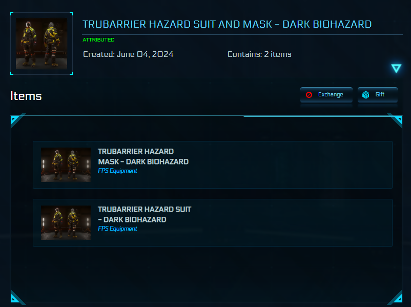 TruBarrier Hazard Suit and Mask - Warning