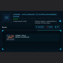 Load image into Gallery viewer, Upgrade - Apollo Medivac to Caterpillar Warbond Edition 120m ins | Space Foundry Marketplace.