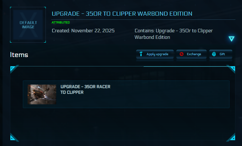 Upgrade - 350r to Clipper Warbond Edition 10y. ins