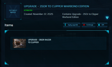 Load image into Gallery viewer, Upgrade - 350r to Clipper Warbond Edition 10y. ins