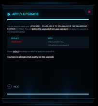 Load image into Gallery viewer, Upgrade - Starfarer to Starlancer TAC Warbond Edition -120m ins. | Space Foundry Marketplace.