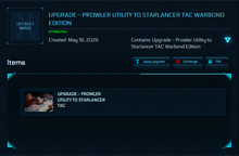 Load image into Gallery viewer, Upgrade - Prowler Utility to Starlancer TAC Warbond Edition 120m | Space Foundry Marketplace.