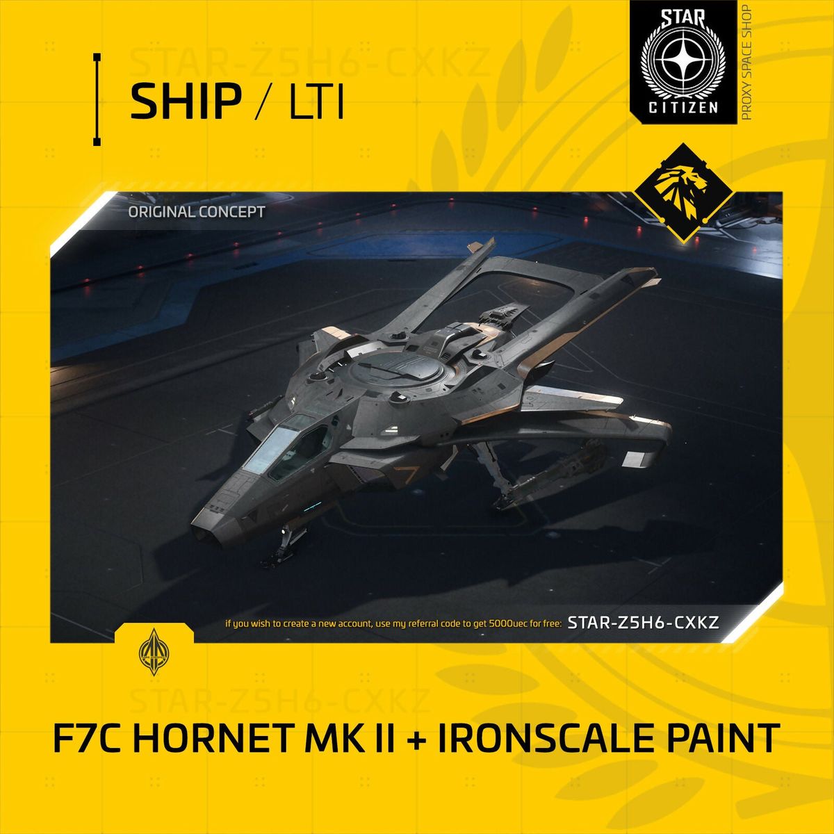 Anvil F7C Hornet Mk II + Ironscale Paint - Lti - Original Concept OC