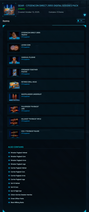 Gear - CitizenCon Direct 2955 Digital Goodies Pack