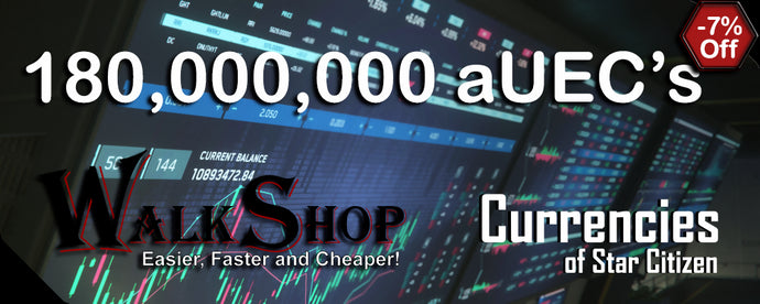 180,000,000 aUEC's for 4.3.2+ LIVE (Alpha UEC) - In-Game Currency