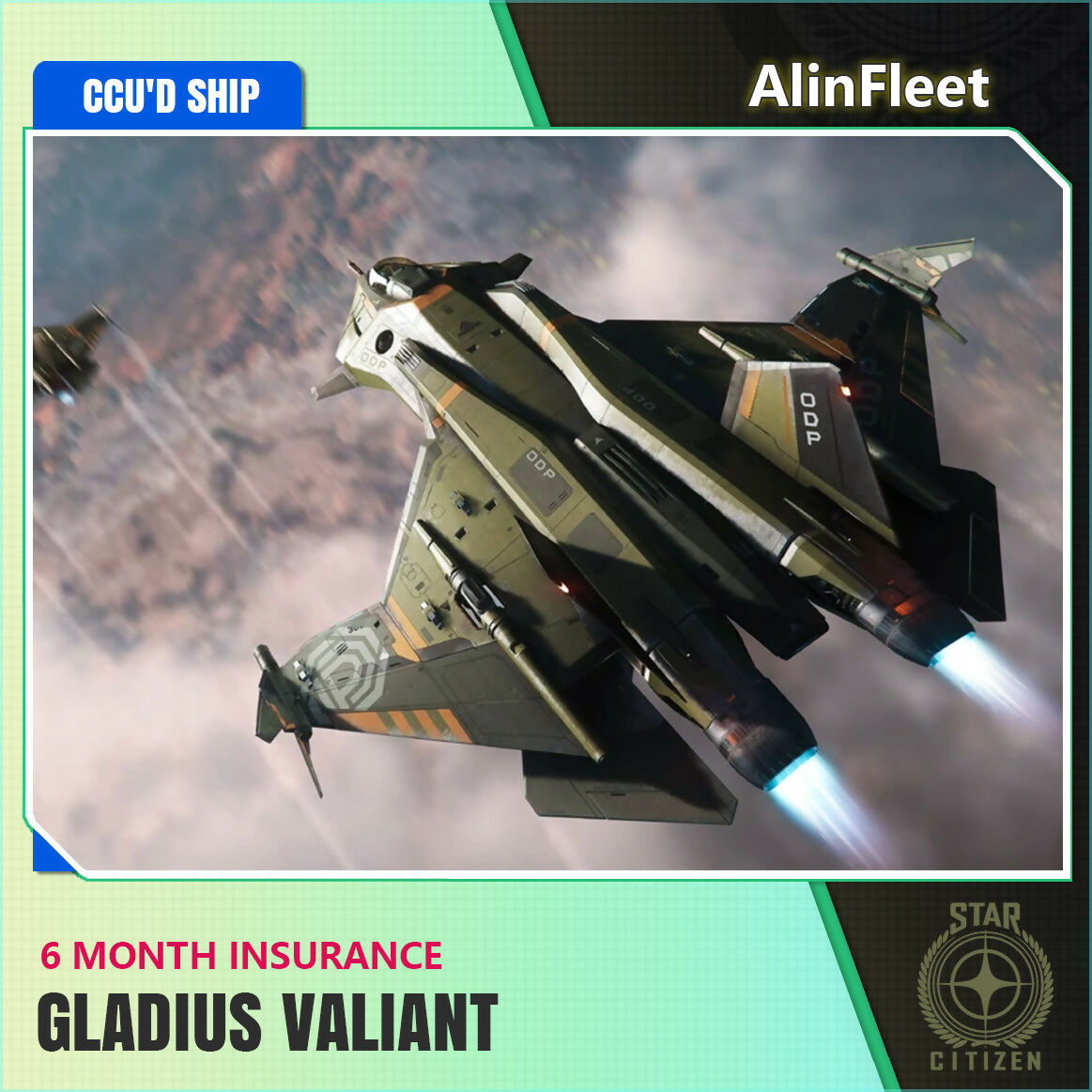 Space-Foundry.com: Gladius Valiant - 6 Month Insurance - CCU'd Ship