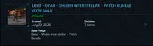 Load image into Gallery viewer, loot - Gear - Shubin Interstellar - Patch Bundle