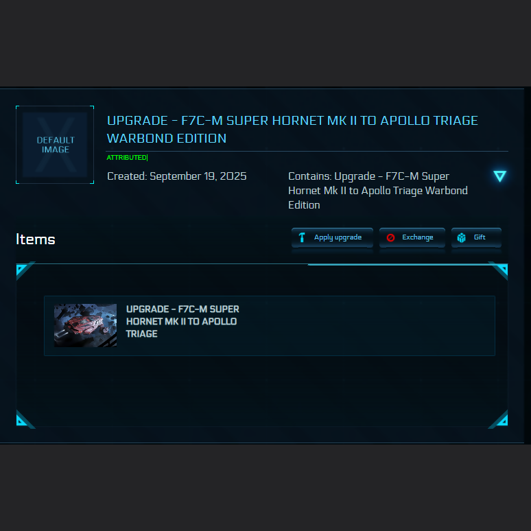 Upgrade - F7C-M Super Hornet Mk II to Apollo Triage Warbond Edition