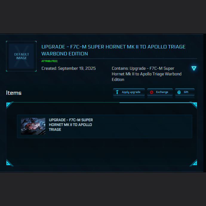 Upgrade - F7C-M Super Hornet Mk II to Apollo Triage Warbond Edition