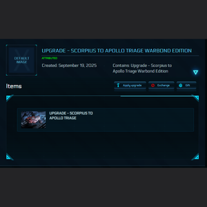 Upgrade - Scorpius to Apollo Triage Warbond Edition