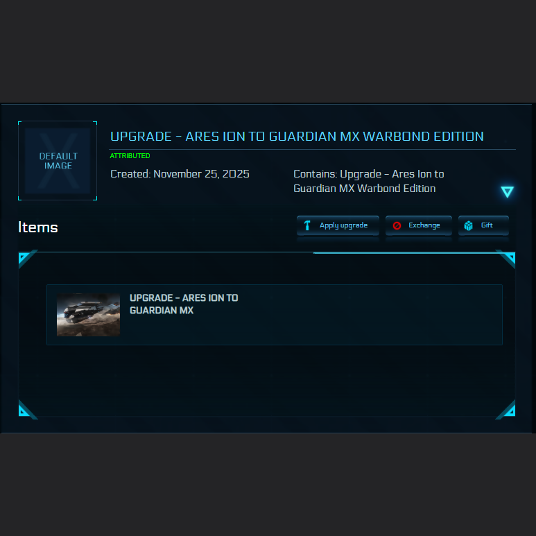 Upgrade - Ares Ion to Guardian MX Warbond Edition 10y. ins.