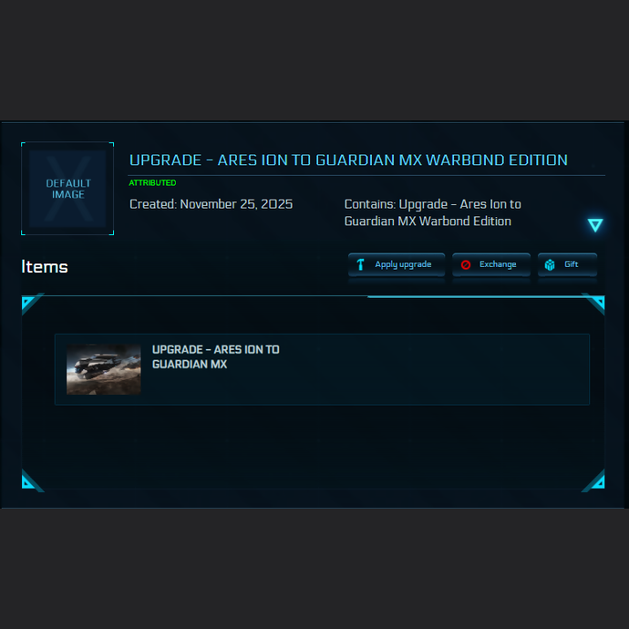 Upgrade - Ares Ion to Guardian MX Warbond Edition 10y. ins.