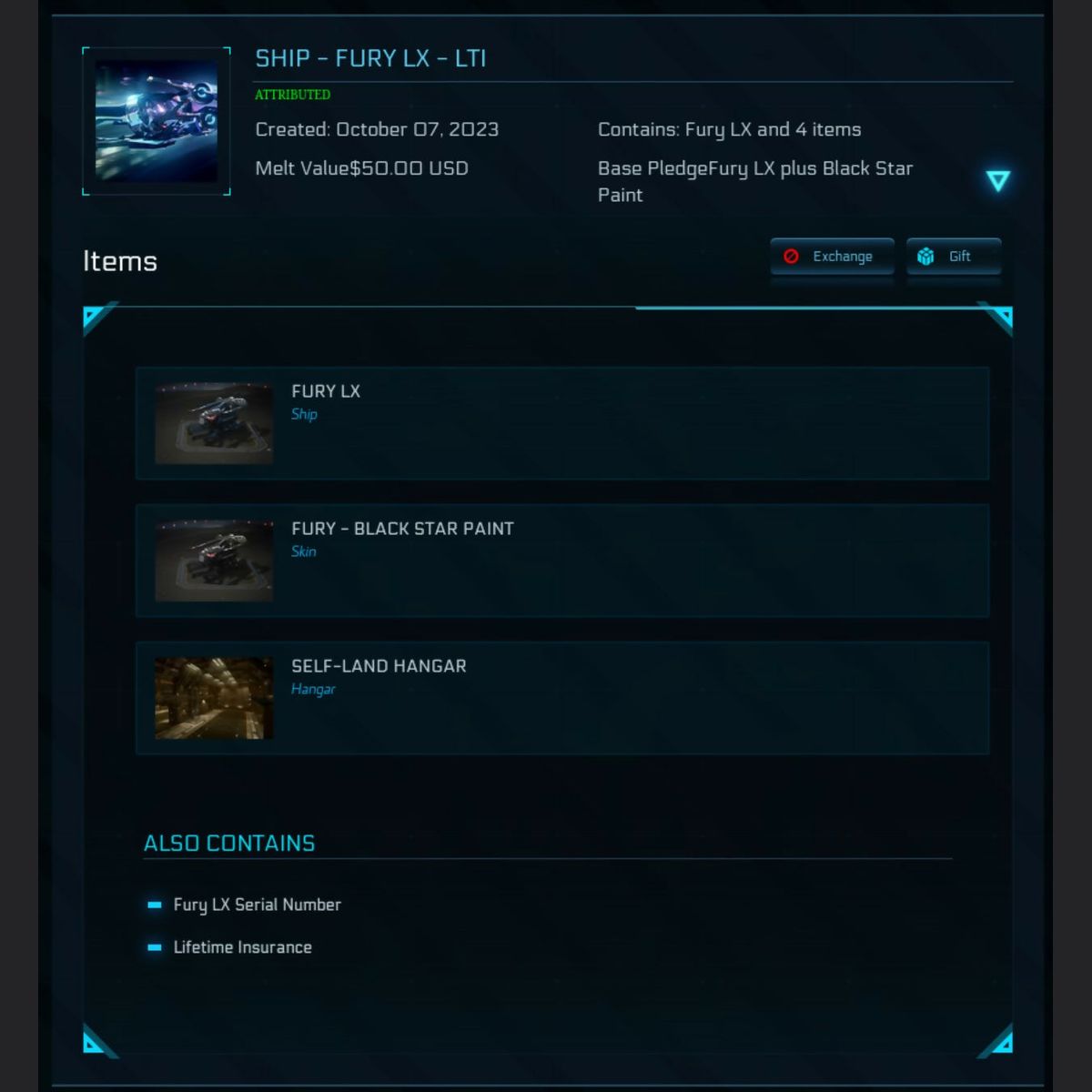 Space-Foundry.com: Fury LX - OC LTI + Black Star Paint & Serial Number