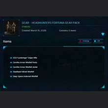 Load image into Gallery viewer, Gear - Headhunters Fortuna Gear Pack - LIMITED | Space Foundry Marketplace.