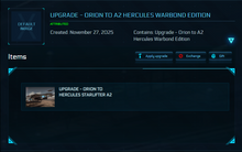 Load image into Gallery viewer, Upgrade - Orion to A2 Hercules Warbond Edition 10y ins.