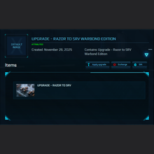 Load image into Gallery viewer, Upgrade - Razor to SRV Warbond Edition 10y ins.