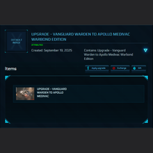 Load image into Gallery viewer, Upgrade - Vanguard Warden to Apollo Medivac Warbond Edition