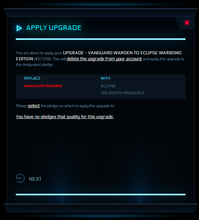 Load image into Gallery viewer, Upgrade - Vanguard Warden to Eclipse Warbond Edition 10y ins.
