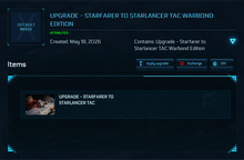 Load image into Gallery viewer, Upgrade - Starfarer to Starlancer TAC Warbond Edition -120m ins. | Space Foundry Marketplace.