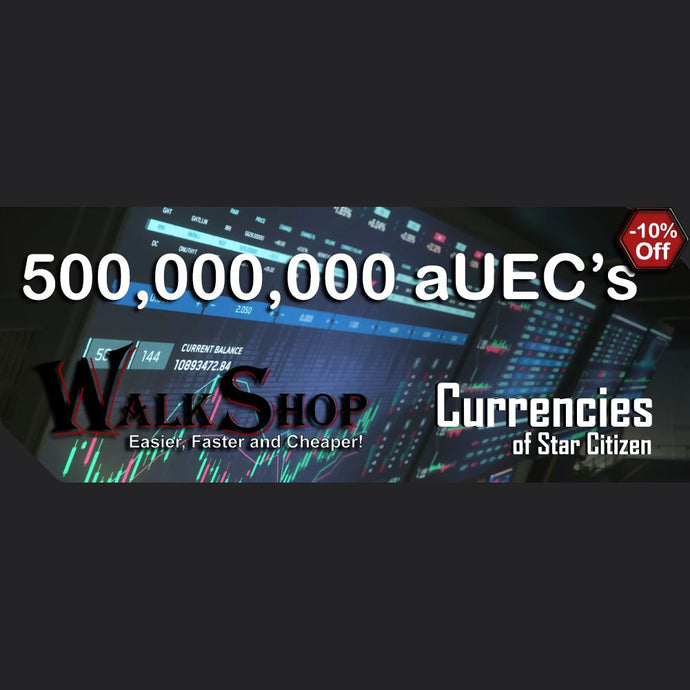 500,000,000 aUEC's for 4.3.1+ LIVE (Alpha UEC) - In-Game Currency