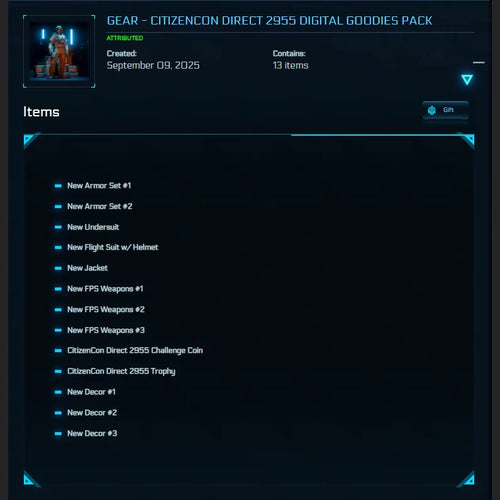CitizenCon Direct 2955 Digital Goodies Pack