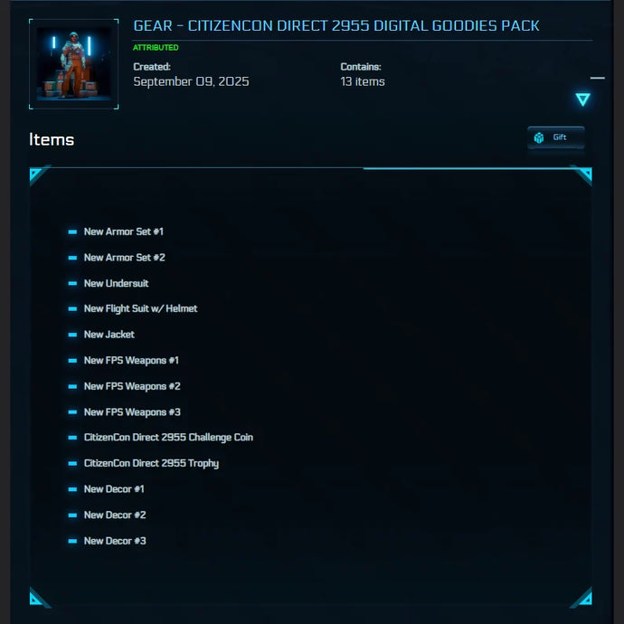 CitizenCon Direct 2955 Digital Goodies Pack
