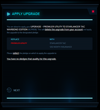 Load image into Gallery viewer, Upgrade - Prowler Utility to Starlancer TAC Warbond Edition 120m | Space Foundry Marketplace.