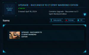 Upgrade: Buccaneer to C1 Spirit Warbond Edition