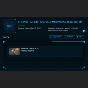 Upgrade - Meteor to Apollo Medivac Warbond Edition