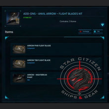 Load image into Gallery viewer, Anvil Arrow – Flight Blades Kit | Space Foundry Marketplace.