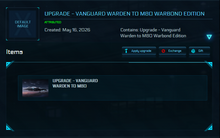 Load image into Gallery viewer, Upgrade - Vanguard Warden to M80 Warbond Edition | Space Foundry Marketplace.