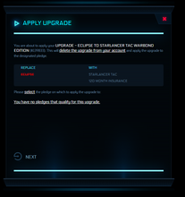 Load image into Gallery viewer, Upgrade - Eclipse to Starlancer TAC Warbond Edition -120m ins. | Space Foundry Marketplace.