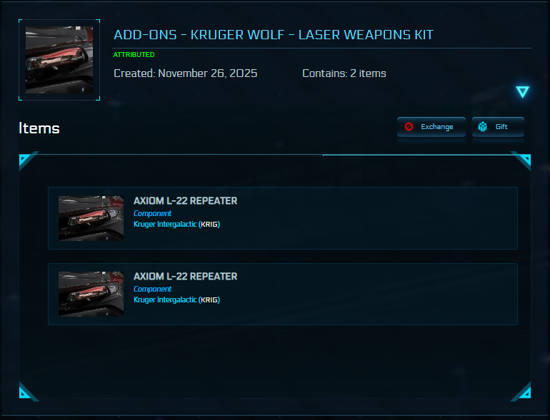 Add-Ons - Kruger Wolf - Laser Weapons Kit