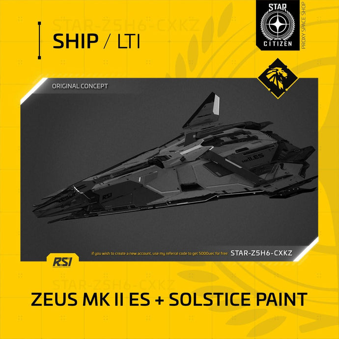 RSI Zeus Mk II ES With Solstice Paint - Lti - Original Concept OC