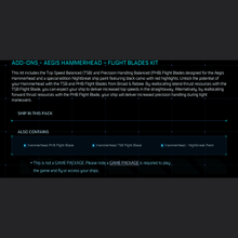 Load image into Gallery viewer, Aegis Hammerhead Flight Blade Kit Add-On with Nightbreak Paint