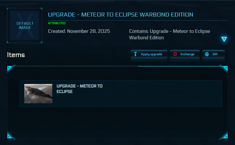 Upgrade - Meteor to Eclipse Warbond Edition 10y ins.