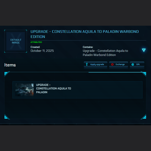 Upgrade - Constellation Aquila to Paladin Warbond Edition 10y ins.