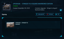 Load image into Gallery viewer, Upgrade - Stinger to Asgard Warbond Edition + 10y ins. + Poster + BIS2955 Skin
