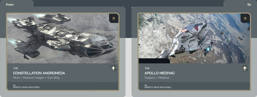 Constellation Andromeda to Apollo Medivac