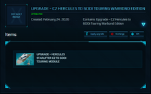 Load image into Gallery viewer, Upgrade - C2 Hercules to 600i Touring Warbond Edition + Name Reservation