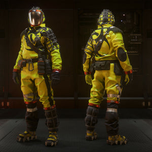 TruBarrier Hazard Suit and Mask - Hi-Vis Biohazard