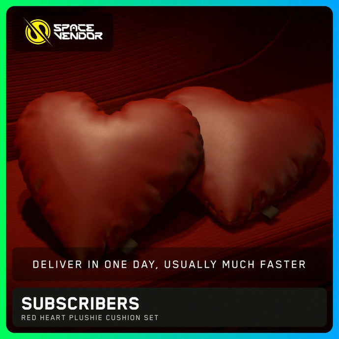 SUBSCRIBERS - Red Heart Plushie Cushion Set