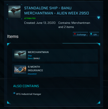 Load image into Gallery viewer, Standalone Ship - Banu Merchantman - Alien Week 2950 6 Month