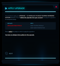 Load image into Gallery viewer, Upgrade - C2 Hercules to 600i Touring Warbond Edition + Name Reservation