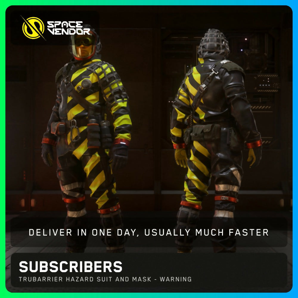 SUBSCRIBERS - TruBarrier Hazard Suit and Mask - Warning