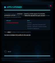 Load image into Gallery viewer, Upgrade - Constellation Aquila to Asgard Warbond Edition + 10y ins + BIS 2955 Skin + Poster