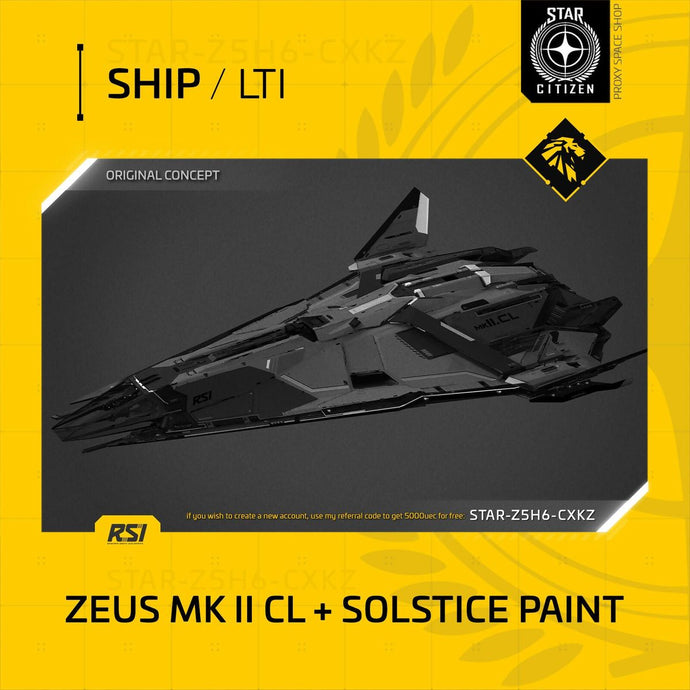 RSI Zeus Mk II CL With Solstice Paint - Lti - Original Concept OC