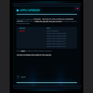 Upgrade - Meteor to Apollo Medivac Warbond Edition